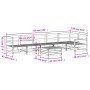 Gartensofa-Set 7-teilig aus massivem weißem Kiefernholz von vidaXL, Gartensets - Ref: Foro24-3250881, Preis: 469,70 €, Rabatt: %