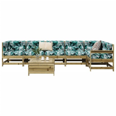 Gartensofa-Set 7-teilig aus imprägniertem Kiefernholz von vidaXL, Gartensets - Ref: Foro24-3250883, Preis: 441,60 €, Rabatt: %