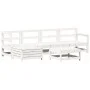 Gartensofa-Set 6-teilig aus massivem weißem Kiefernholz von vidaXL, Gartensets - Ref: Foro24-3250925, Preis: 419,79 €, Rabatt: %