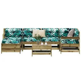 Gartensofa-Set 7-teilig aus imprägniertem Kiefernholz von vidaXL, Gartensets - Ref: Foro24-3250959, Preis: 409,55 €, Rabatt: %