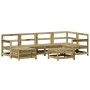 Gartensofa-Set 7-teilig aus imprägniertem Kiefernholz von vidaXL, Gartensets - Ref: Foro24-3250959, Preis: 415,31 €, Rabatt: %