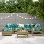 Gartensofa-Set 7-teilig aus imprägniertem Kiefernholz von vidaXL, Gartensets - Ref: Foro24-3250959, Preis: 415,31 €, Rabatt: %