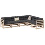 Gartensofa-Set 6-teilig aus massivem Kiefernholz von vidaXL, Gartensets - Ref: Foro24-3299452, Preis: 344,47 €, Rabatt: %