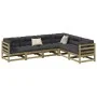 6-piece garden sofa set with impregnated pine wood cushions by vidaXL, Garden sets - Ref: Foro24-3299459, Price: 622,45 €, Di...