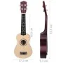 Soprano ukulele set for children with light wood case 21" by vidaXL, String instruments - Ref: Foro24-70146, Price: 31,24 €, ...