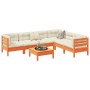 7-piece garden sofa set with wax-brown pine wood cushions by vidaXL, Garden sets - Ref: Foro24-3299471, Price: 591,29 €, Disc...