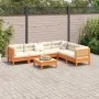 7-piece garden sofa set with wax-brown pine wood cushions by vidaXL, Garden sets - Ref: Foro24-3299471, Price: 572,20 €, Disc...
