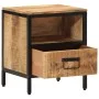 Mesita de noche madera maciza de mango 40x35x50 cm de vidaXL, Mesitas de noche - Ref: Foro24-358912, Precio: 103,68 €, Descue...