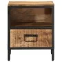 Mesita de noche madera maciza de mango 40x35x50 cm de vidaXL, Mesitas de noche - Ref: Foro24-358912, Precio: 103,68 €, Descue...