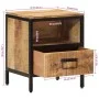 Mesita de noche madera maciza de mango 40x35x50 cm de vidaXL, Mesitas de noche - Ref: Foro24-358912, Precio: 103,68 €, Descue...