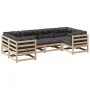 6-piece garden sofa set with solid pine wood cushions by vidaXL, Garden sets - Ref: Foro24-3299607, Price: 597,03 €, Discount: %