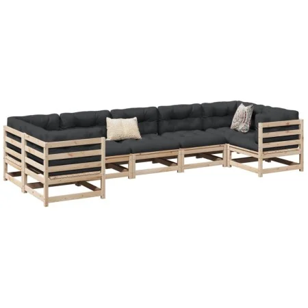 7-piece garden sofa set with solid pine wood cushions by vidaXL, Garden sets - Ref: Foro24-3299618, Price: 680,25 €, Discount: %