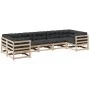7-piece garden sofa set with solid pine wood cushions by vidaXL, Garden sets - Ref: Foro24-3299618, Price: 680,25 €, Discount: %