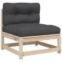 7-piece garden sofa set with solid pine wood cushions by vidaXL, Garden sets - Ref: Foro24-3299618, Price: 680,25 €, Discount: %