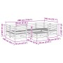 Gartensofa-Set 7-teilig, massives Kiefernholz, wachsbraun von vidaXL, Gartensets - Ref: Foro24-3299309, Preis: 452,46 €, Raba...