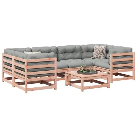 7-teiliges Gartensofa-Set mit Kissen aus Douglasienholz von vidaXL, Gartensets - Ref: Foro24-3299314, Preis: 662,10 €, Rabatt: %