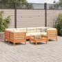 Gartensofa-Set, 7-teilig, mit Kissen, aus braun gewachstem Kiefernholz. von vidaXL, Gartensets - Ref: Foro24-3299316, Preis: ...