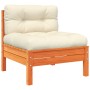 Set de sofás jardín 7 pzas con cojines madera pino marrón cera by vidaXL, Garden sets - Ref: Foro24-3299316, Price: 584,70 €,...