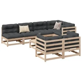 Gartensofa-Set 8-teilig aus massivem Kiefernholz von vidaXL, Gartensets - Ref: Foro24-3299342, Preis: 427,64 €, Rabatt: %