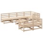 Gartensofa-Set 8-teilig aus massivem Kiefernholz von vidaXL, Gartensets - Ref: Foro24-3299342, Preis: 433,56 €, Rabatt: %