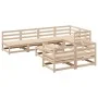 Gartensofa-Set 8-teilig aus massivem Kiefernholz von vidaXL, Gartensets - Ref: Foro24-3299342, Preis: 427,64 €, Rabatt: %