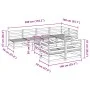 Gartensofa-Set 8-teilig aus massivem Kiefernholz von vidaXL, Gartensets - Ref: Foro24-3299342, Preis: 427,64 €, Rabatt: %