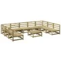 Garden sofa set 10 pieces impregnated pine wood by vidaXL, Garden sets - Ref: Foro24-3299595, Price: 554,66 €, Discount: %
