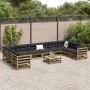 Gartensofa-Set 11-teilig aus imprägniertem Kiefernholz von vidaXL, Gartensets - Ref: Foro24-3299647, Preis: 646,55 €, Rabatt: %
