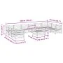 Gartensofa-Set 11-teilig aus imprägniertem Kiefernholz von vidaXL, Gartensets - Ref: Foro24-3299647, Preis: 638,03 €, Rabatt: %
