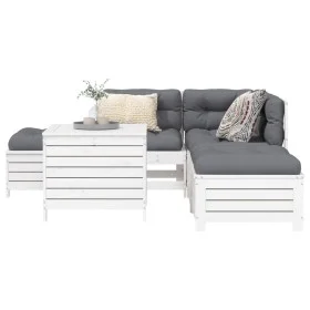 Garden sofa set 6 pieces solid white pine wood by vidaXL, Garden sets - Ref: Foro24-3250705, Price: 451,02 €, Discount: %