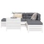 Gartensofa-Set 6-teilig aus massivem weißem Kiefernholz von vidaXL, Gartensets - Ref: Foro24-3250705, Preis: 465,92 €, Rabatt: %
