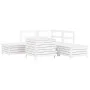 Gartensofa-Set 6-teilig aus massivem weißem Kiefernholz von vidaXL, Gartensets - Ref: Foro24-3250705, Preis: 451,02 €, Rabatt: %