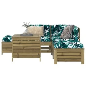 Gartensofa-Set 6-teilig aus imprägniertem Kiefernholz von vidaXL, Gartensets - Ref: Foro24-3250707, Preis: 415,37 €, Rabatt: %