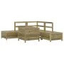 Gartensofa-Set 6-teilig aus imprägniertem Kiefernholz von vidaXL, Gartensets - Ref: Foro24-3250707, Preis: 415,36 €, Rabatt: %