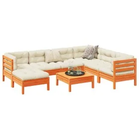 8-piece garden sofa set with wax-brown pine wood cushions by vidaXL, Garden sets - Ref: Foro24-3299560, Price: 657,27 €, Disc...