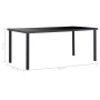 7-piece black synthetic leather dining set by vidaXL, Furniture sets for kitchens and dining rooms - Ref: Foro24-3053111, Pri...