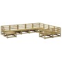 Garden sofa set 10 pieces impregnated pine wood by vidaXL, Garden sets - Ref: Foro24-3299639, Price: 584,07 €, Discount: %