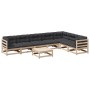 8-piece garden sofa set with solid pine wood cushions by vidaXL, Garden sets - Ref: Foro24-3299478, Price: 722,22 €, Discount: %