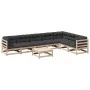 8-piece garden sofa set with solid pine wood cushions by vidaXL, Garden sets - Ref: Foro24-3299478, Price: 716,25 €, Discount: %