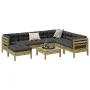 8-piece garden sofa set with impregnated pine wood cushions by vidaXL, Garden sets - Ref: Foro24-3299562, Price: 623,04 €, Di...