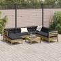 8-piece garden sofa set with impregnated pine wood cushions by vidaXL, Garden sets - Ref: Foro24-3299562, Price: 650,51 €, Di...