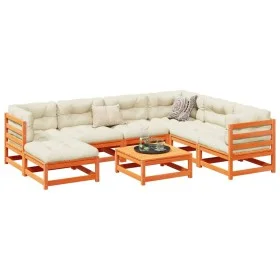 8-piece garden sofa set with wax-brown pine wood cushions by vidaXL, Garden sets - Ref: Foro24-3299557, Price: 861,90 €, Disc...