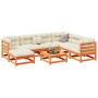 8-piece garden sofa set with wax-brown pine wood cushions by vidaXL, Garden sets - Ref: Foro24-3299557, Price: 872,24 €, Disc...