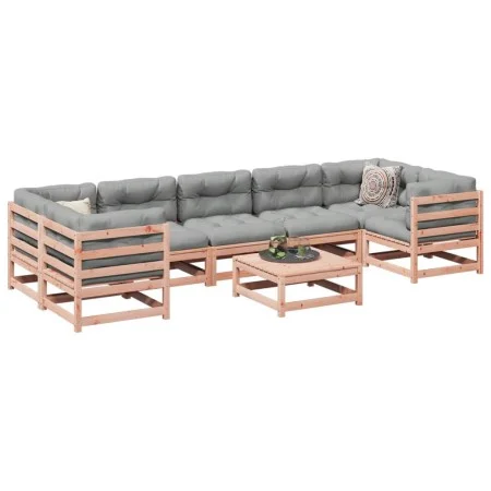 8-piece garden sofa set with Douglas fir wood cushions by vidaXL, Garden sets - Ref: Foro24-3299337, Price: 745,81 €, Discoun...