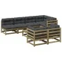 8-teiliges Gartensofa-Set mit Kissen aus imprägniertem Kiefernholz von vidaXL, Gartensets - Ref: Foro24-3299349, Preis: 773,4...