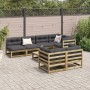 8-piece garden sofa set with impregnated pine wood cushions by vidaXL, Garden sets - Ref: Foro24-3299349, Price: 782,07 €, Di...