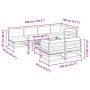 8-piece garden sofa set with impregnated pine wood cushions by vidaXL, Garden sets - Ref: Foro24-3299349, Price: 782,07 €, Di...