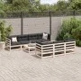 Juego de sofás de jardín 8 pzas con conjines madera maciza pino de vidaXL, Conjuntos de jardín - Ref: Foro24-3299323, Precio:...