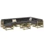 9-piece garden sofa set with impregnated pine wood cushions by vidaXL, Garden sets - Ref: Foro24-3299588, Price: 807,55 €, Di...