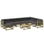 9-piece garden sofa set with impregnated pine wood cushions by vidaXL, Garden sets - Ref: Foro24-3299588, Price: 807,55 €, Di...